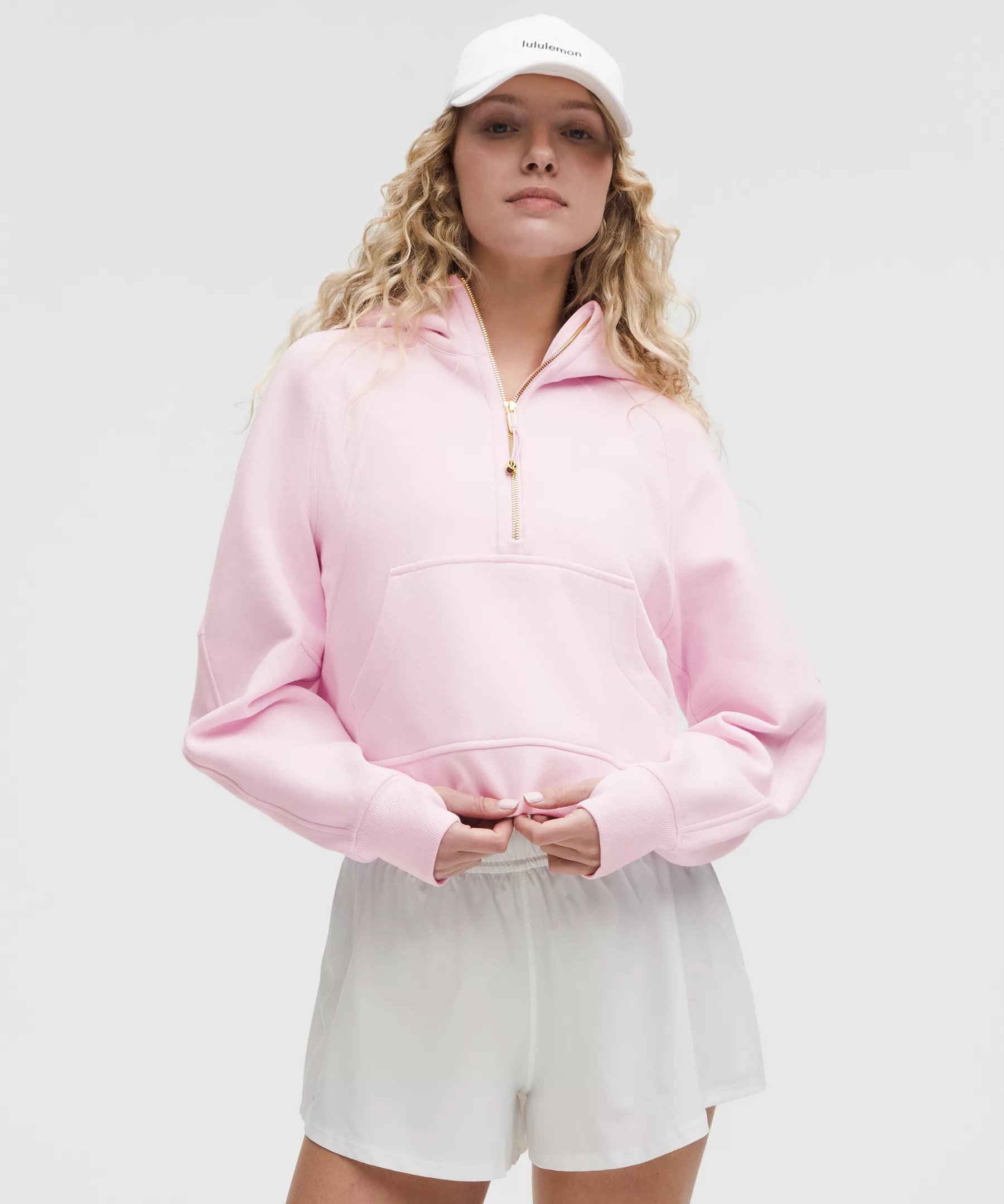 Lululemon Scuba Oversized 女士卫衣 Pink Organza/Gold XL/XXL