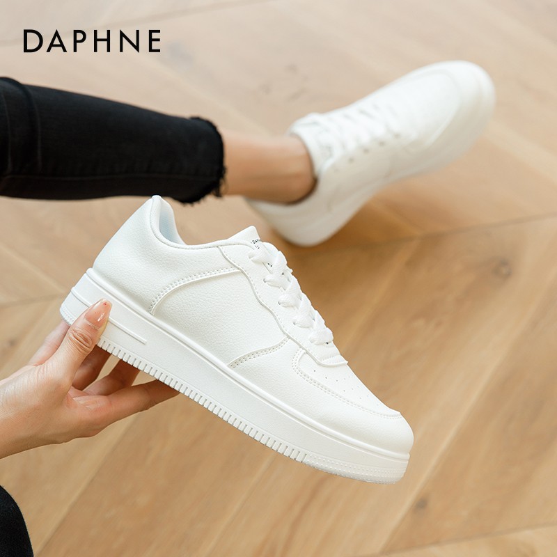 【JD旗舰店】达芙妮（DAPHNE）小白鞋 百搭跑步鞋板鞋