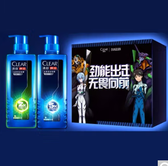 34.9元！清扬男士 头皮劲能瓶EVA联名礼盒570g*2（凑单包邮）