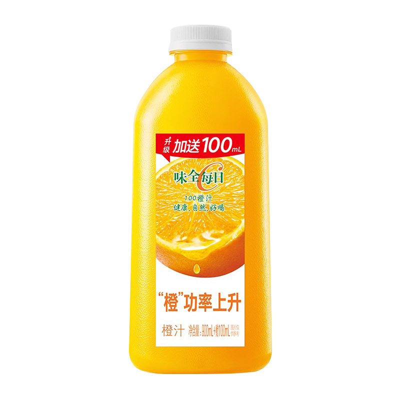 【拍4件】味全每日C鲜橙汁量贩装1L*4瓶