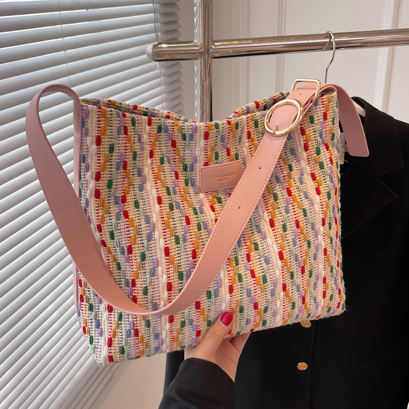 大容量单肩斜挎托特包