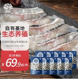 47.76元包邮！中润鱼 免浆黑鱼片250g*10袋