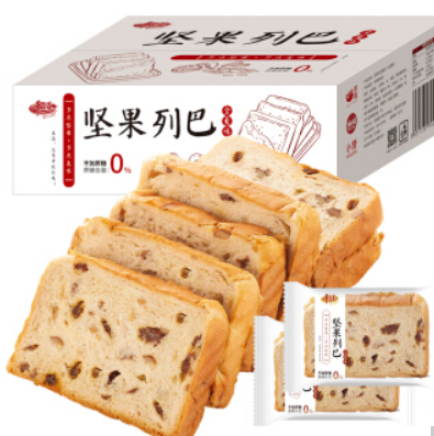 0.01元包邮！小赞坚果列巴吐司400g