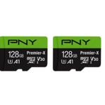 PNY 必恩 128GB Premier-X Class 10 U3 V30 microSDXC 闪存卡 2 件装