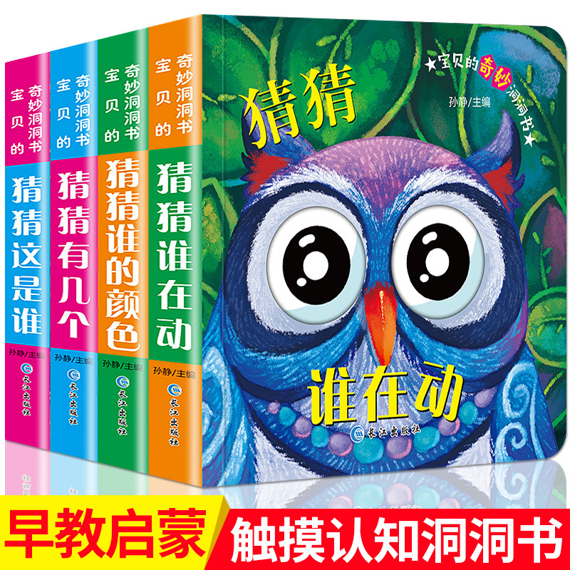 洞洞书 0-3岁全套4册宝贝的奇妙洞洞书