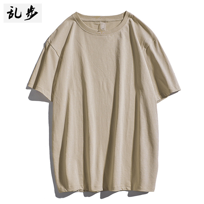 【可签到】乱步男女重磅纯棉纯色短袖T恤