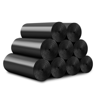 【5卷100只】平口式黑色家用垃圾袋