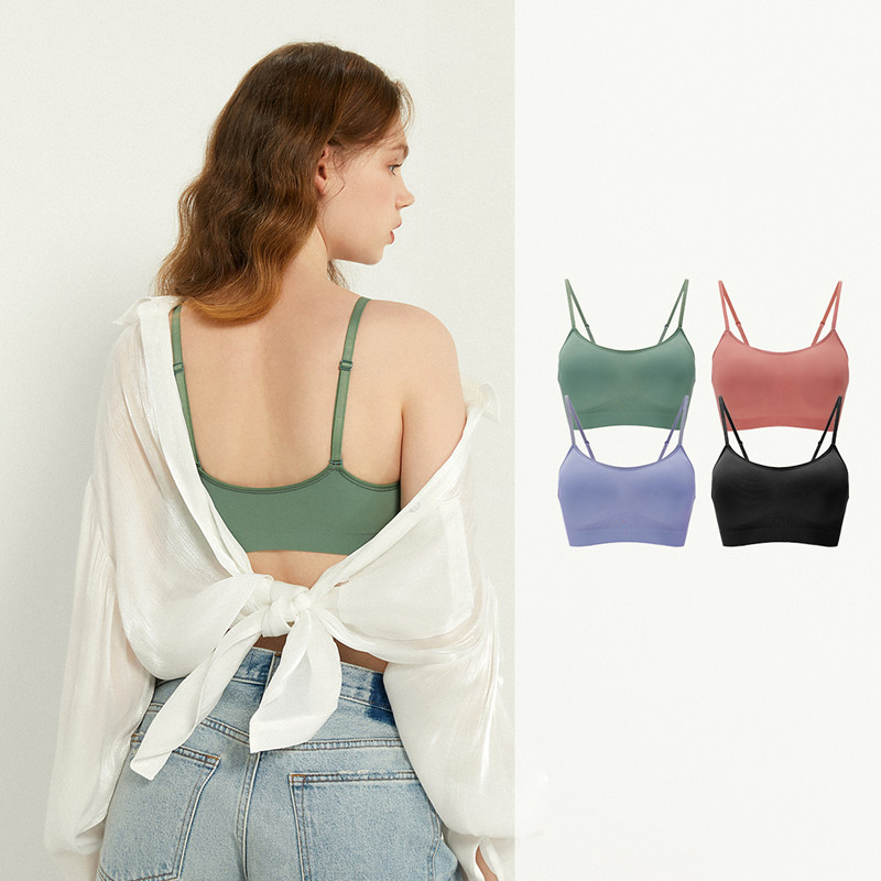 拍2件乐町均码吊带无钢圈文胸2件