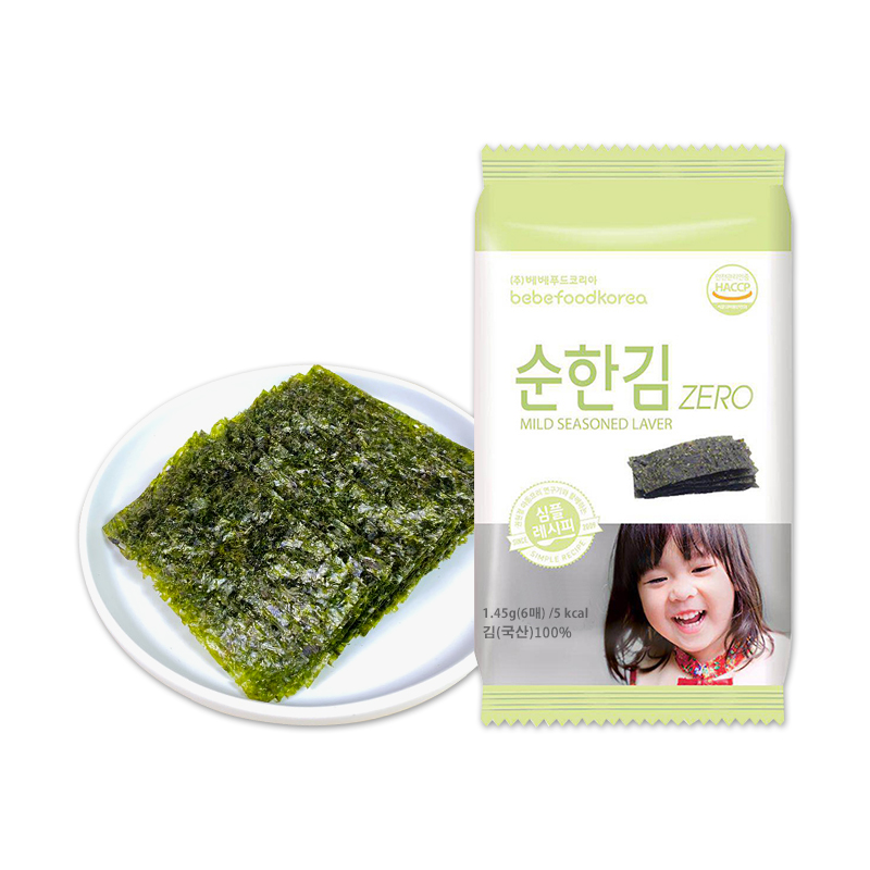 韩国bebefood宝宝福德无添加盐糖海苔