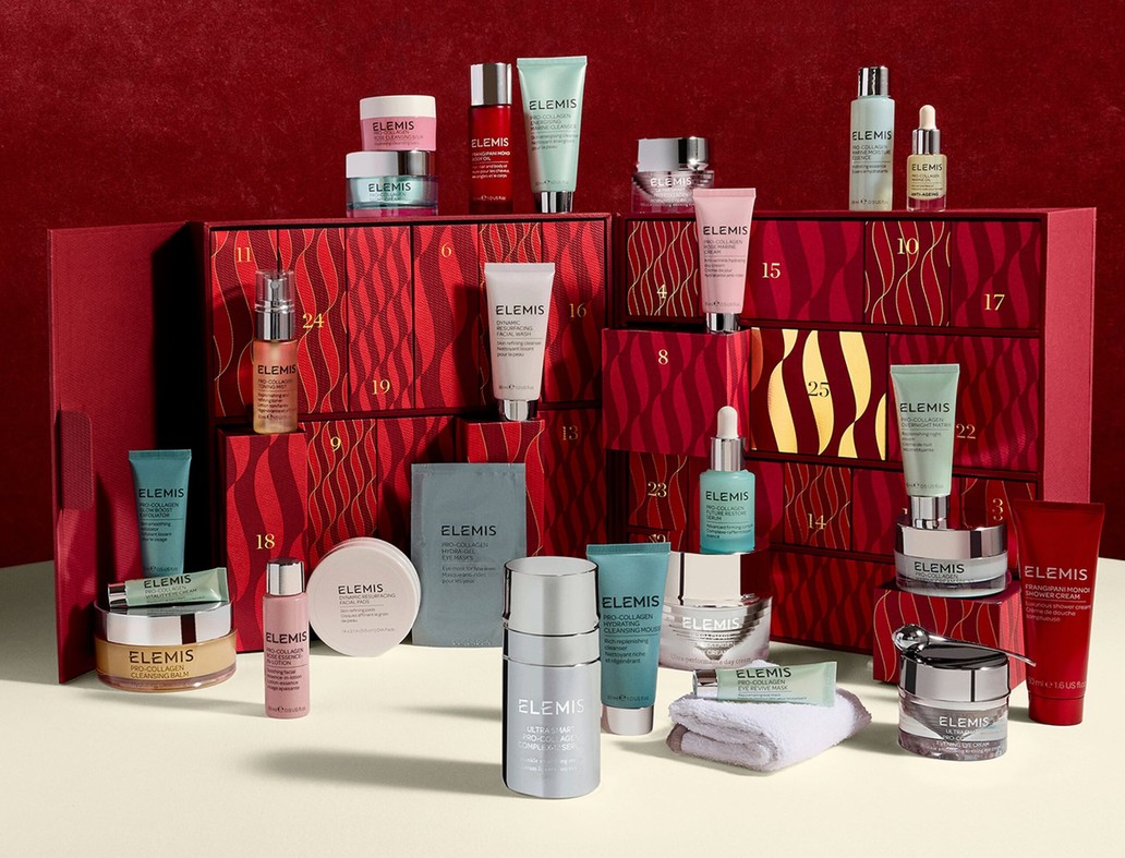 Elemis 2026 Luxury Skincare Advent Calendar Harrods unboxing showcase