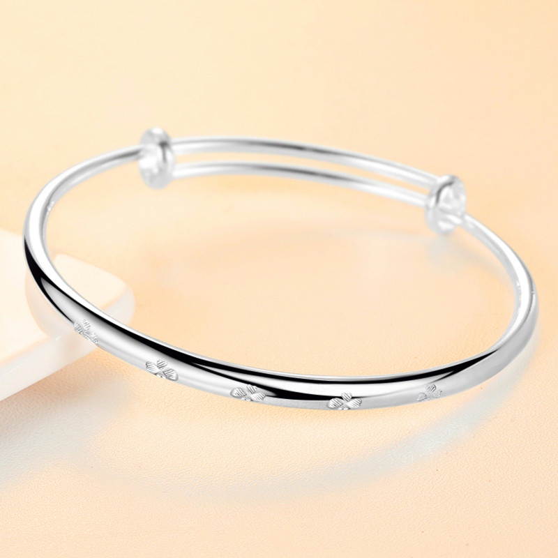 【配证书礼盒】s925手镯实心圣诞节