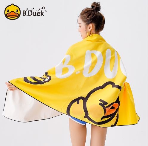 29元包邮！B.Duck 小黄鸭 游泳速干吸水浴巾 78*130cm