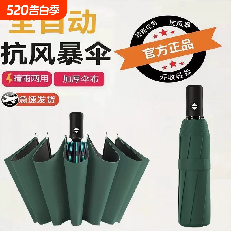 24骨双龙骨全收伞晴雨两用自动高颜值