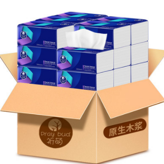 12.6元包邮！4层300张纸巾抽纸整箱30包