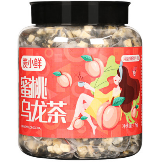 14.8元包邮！羡小鲜 蜜桃乌龙茶包3.5g*50包