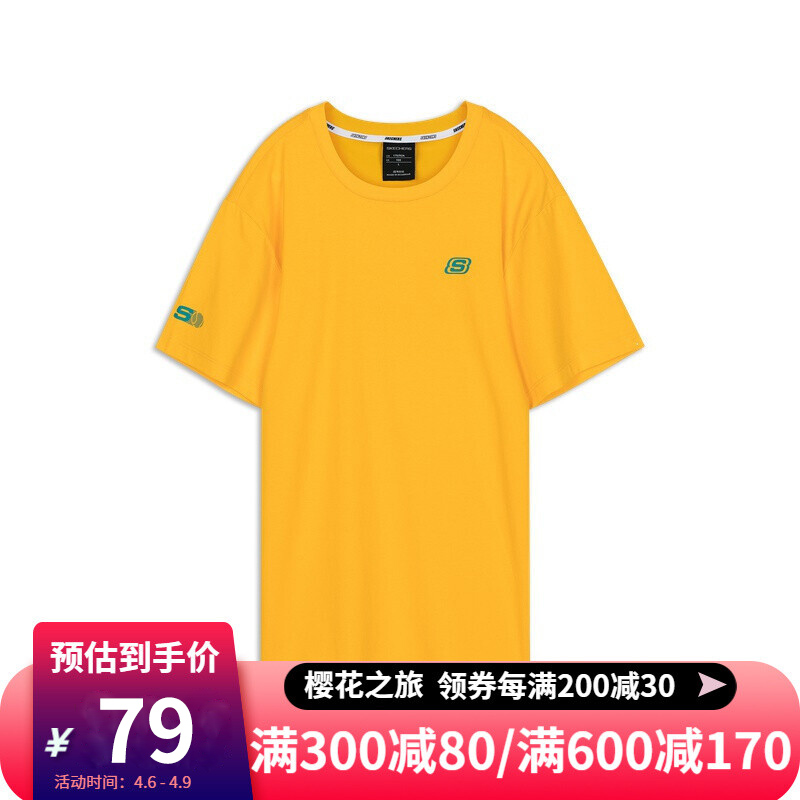 Skechers斯凯奇  春夏运动时尚T恤短袖 男女同款
