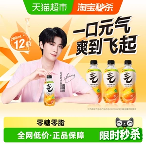 【详情领取秒杀补贴】元气森林维C橙味气泡水280ml*12瓶饮料