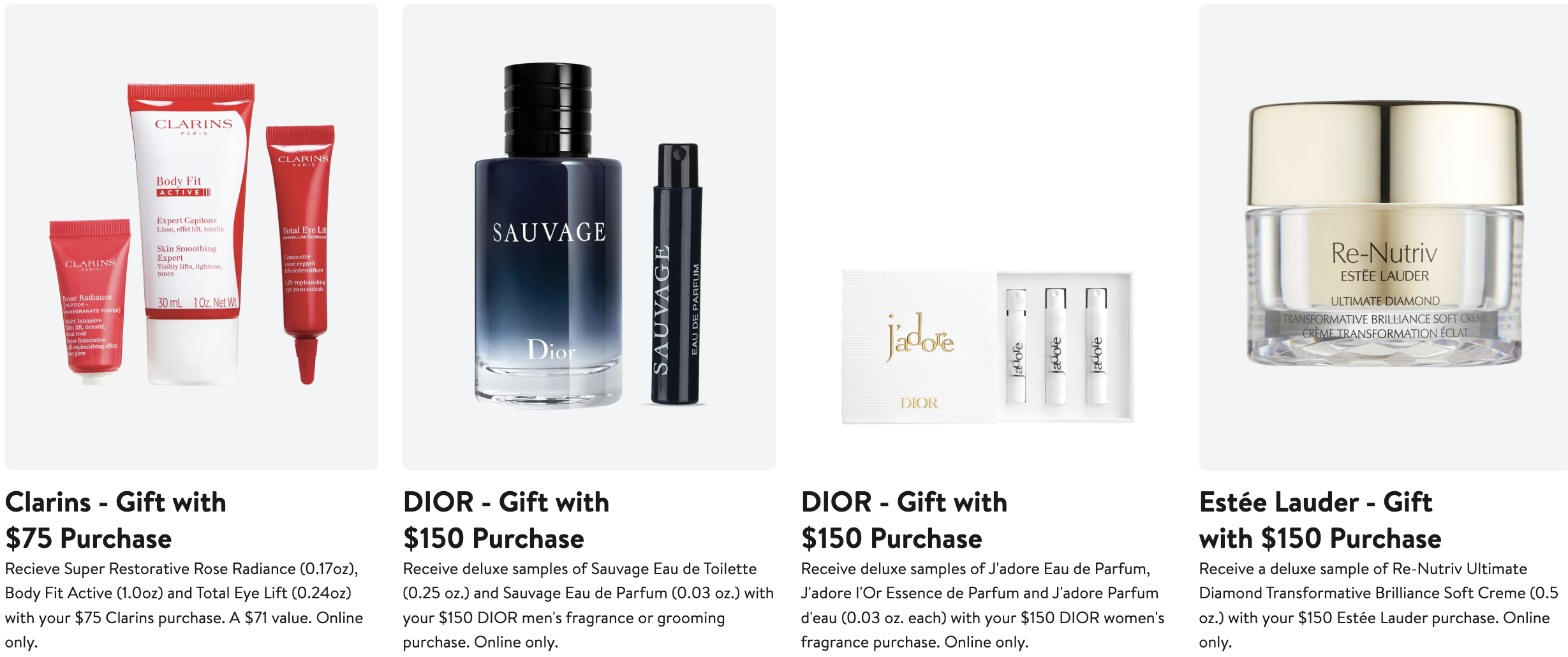 Various beauty products on sale at Nordstrom