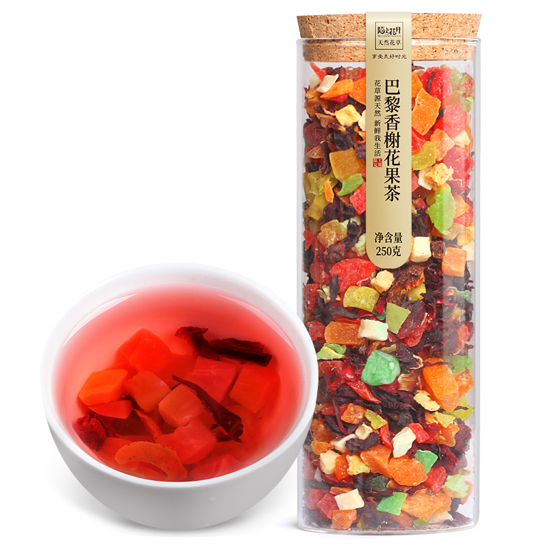 陌上花开 巴黎香榭水果茶组合花茶250g/罐