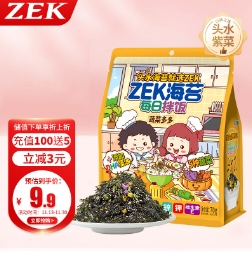 折5.12元/件！韩国Zek每日拌饭海苔 70g 任选3件
