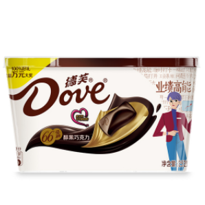返4元猫卡后26.15元包邮！德芙醇黑66%纯可黑巧252g