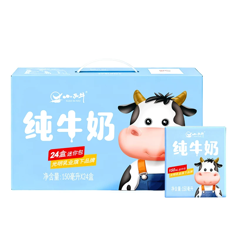 青海小西牛全脂纯牛奶迷你包营养早餐纯牛奶 150ml*24盒
