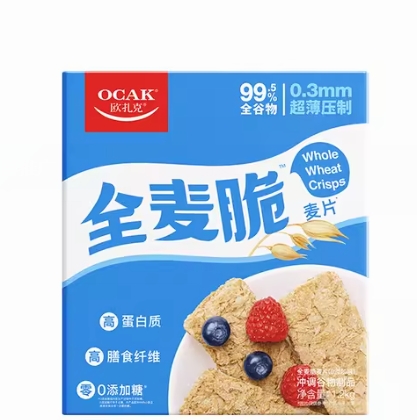 24元！欧扎克全麦脆麦片400g（凑单包邮）
