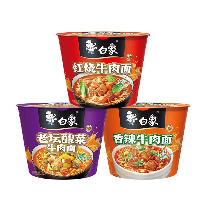 白象香辣/原汁/红烧/老坛酸菜方便面24袋