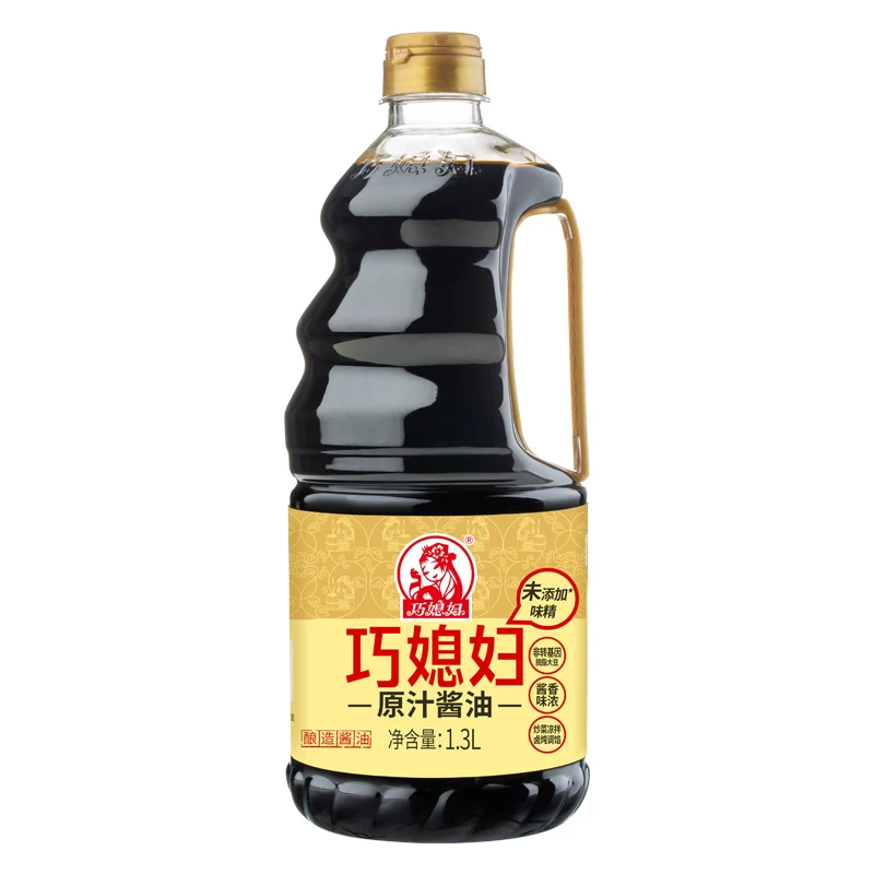 巧媳妇原汁酱油1300毫升单桶装炒菜佐餐卤炖酿造生抽黄豆料酒家用