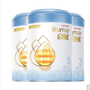 549元包邮！惠氏启赋蓝钻3段810g*3罐