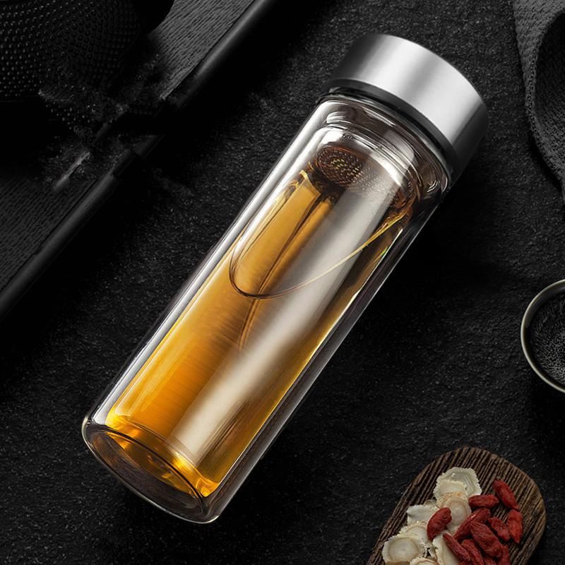 【可签到】双层玻璃水杯320ml