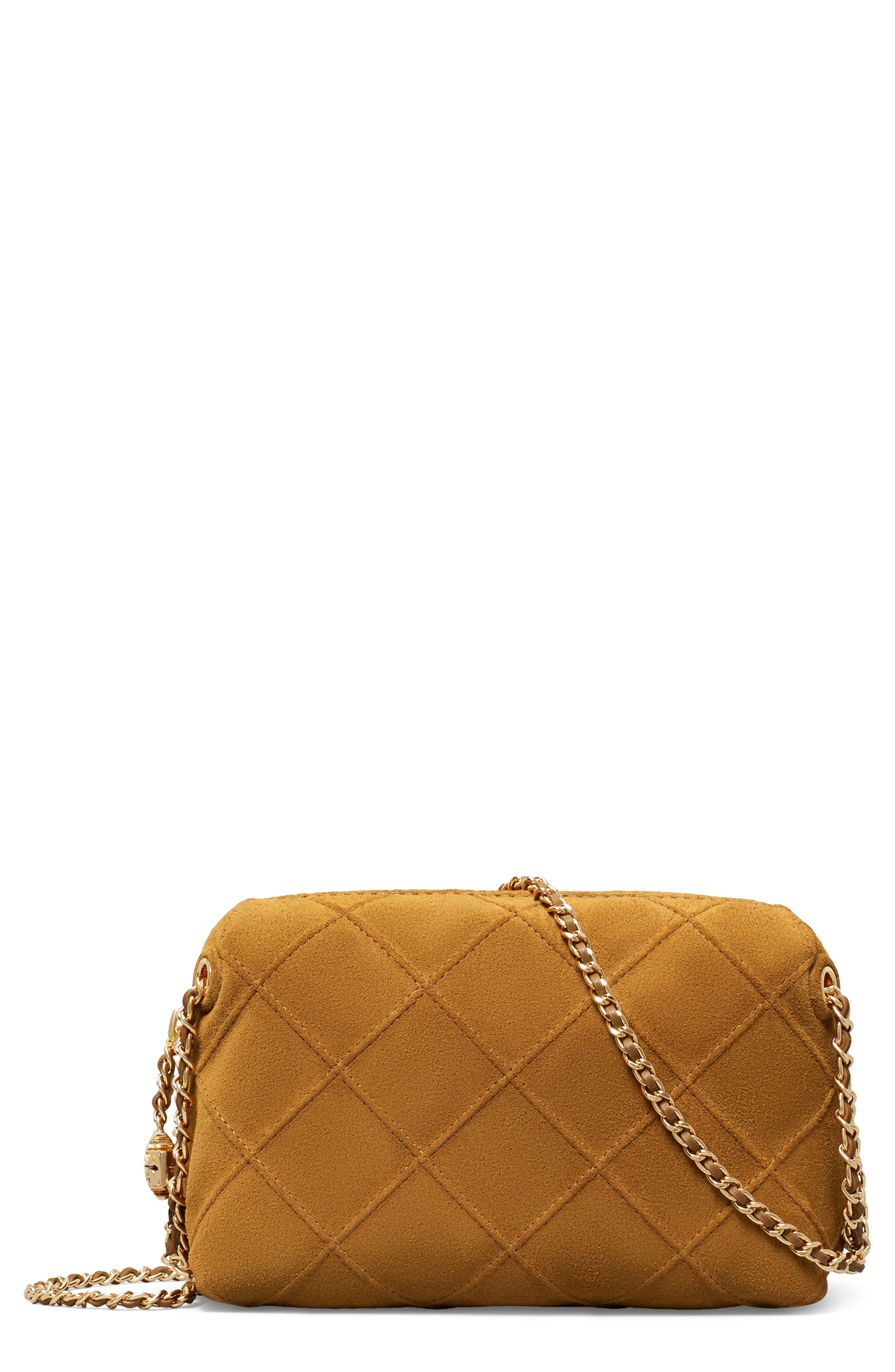 Tory Burch Fleming Soft Suede 汤丽柏琦单肩包 Chicory Brown