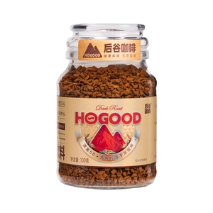 后谷鎏金58冻干咖啡云南小粒速溶浓缩黑咖啡粉罐瓶装深烘意式拿铁