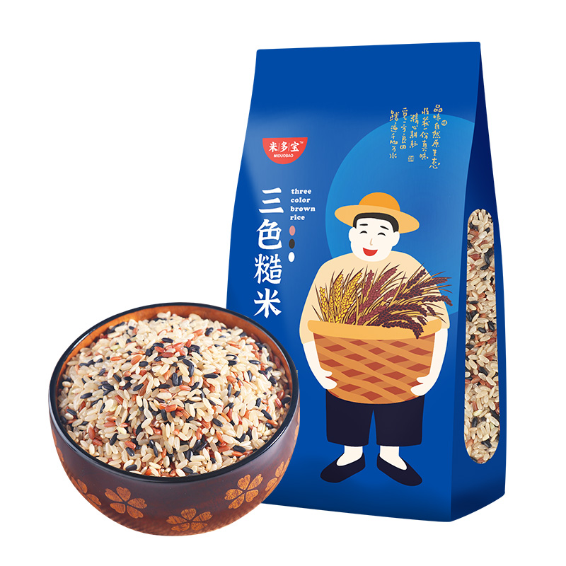 【米多宝】五谷杂粮三色糙米5斤
