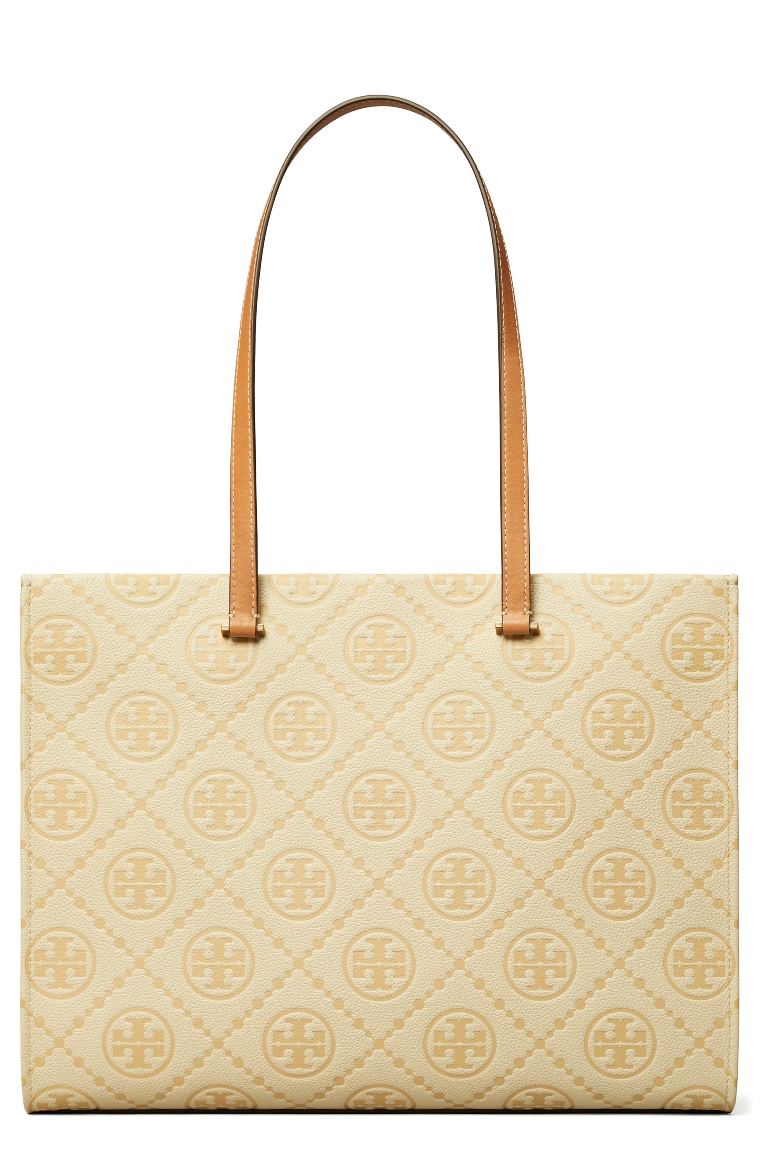 Tory Burch T Monogram Debossed Pebble Leather Tote