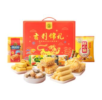 新低59.9元包邮！徐福记吉利锦年货礼盒1397g