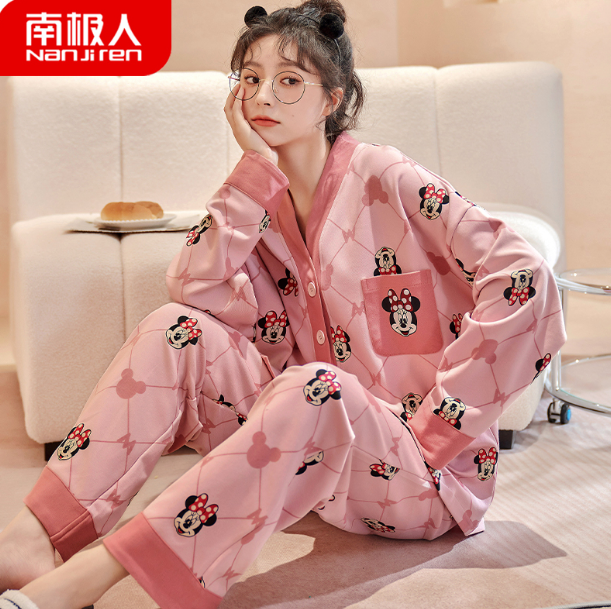 34元包邮！南极人 新款ins风纯棉长袖家居服
