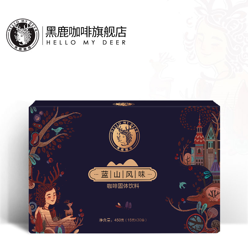 黑鹿咖啡！蓝山风味速溶咖啡15g×30条