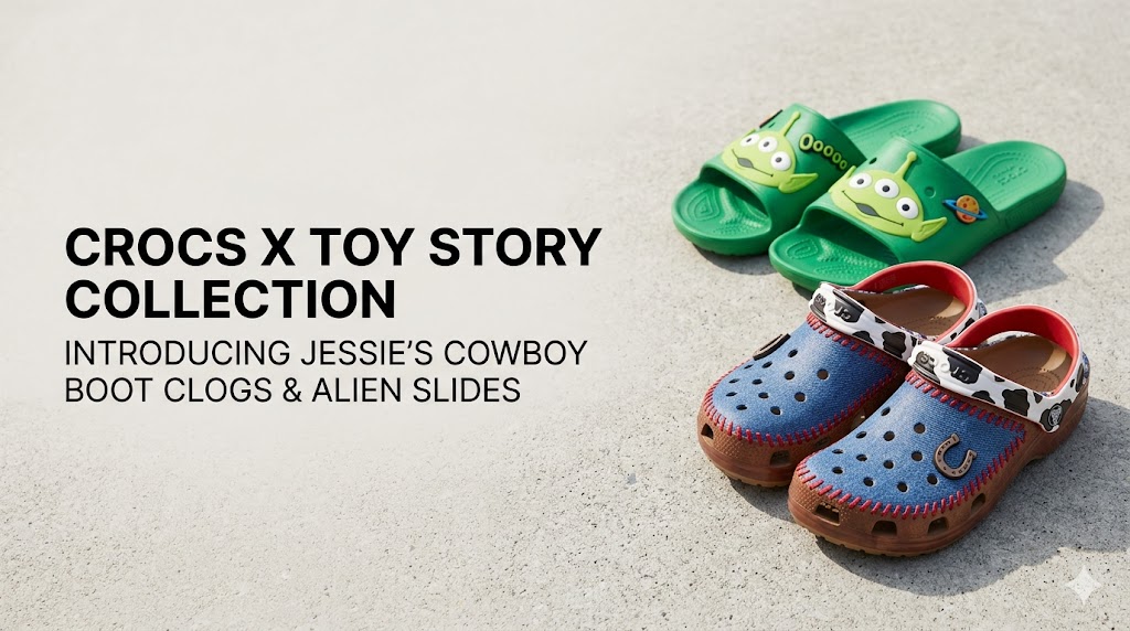Crocs x Toy Story 5 Collaboration featuring Jessie Boots and Alien Slides