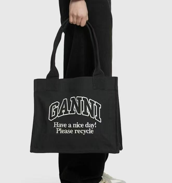Ganni黑色牛仔托特包超值优惠