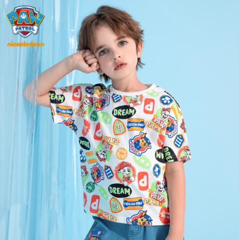 29.9元包邮！汪汪队立大功 男童印花短袖T恤 105~140cm码 多色