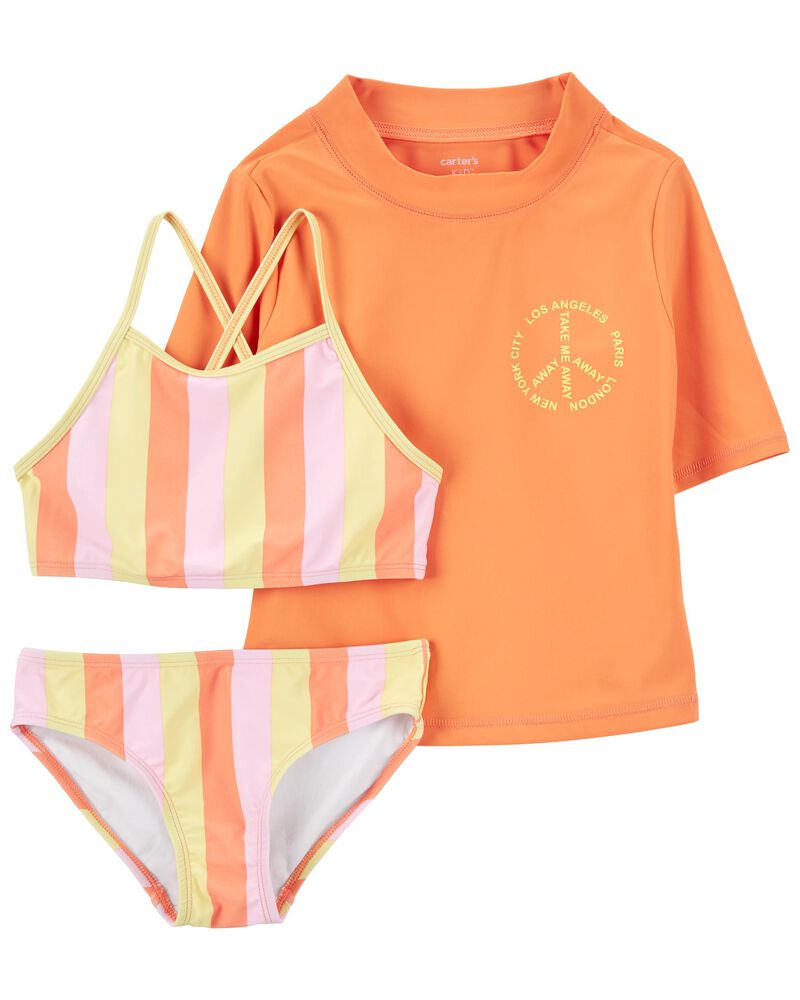 carters Multi Kid泳装3件套