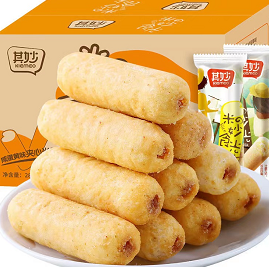 5.9元包邮！其妙 夹心米果卷50根