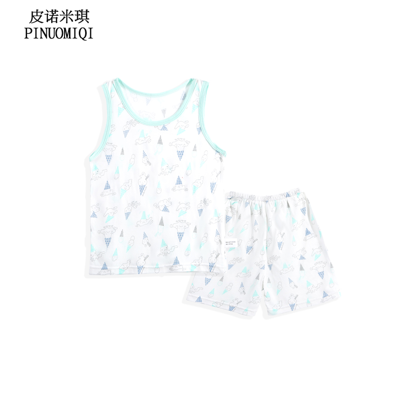 婴儿背心短裤套装夏季两件套