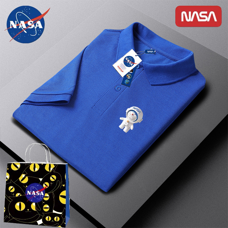 NASA联名翻领短袖男纯棉POLO衫
