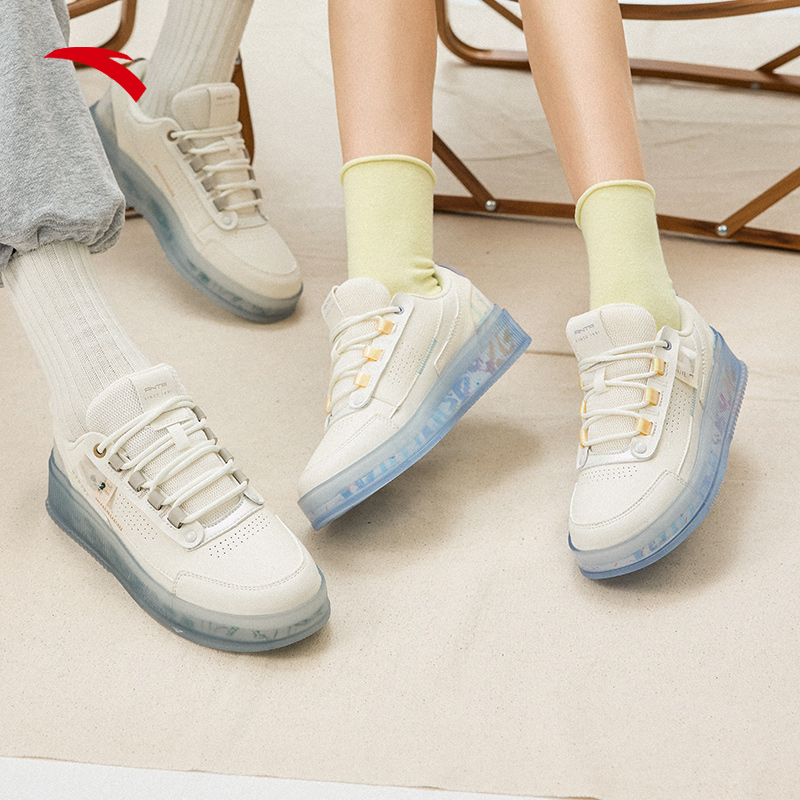 安踏果冻鞋丨板鞋男女2022春季新款