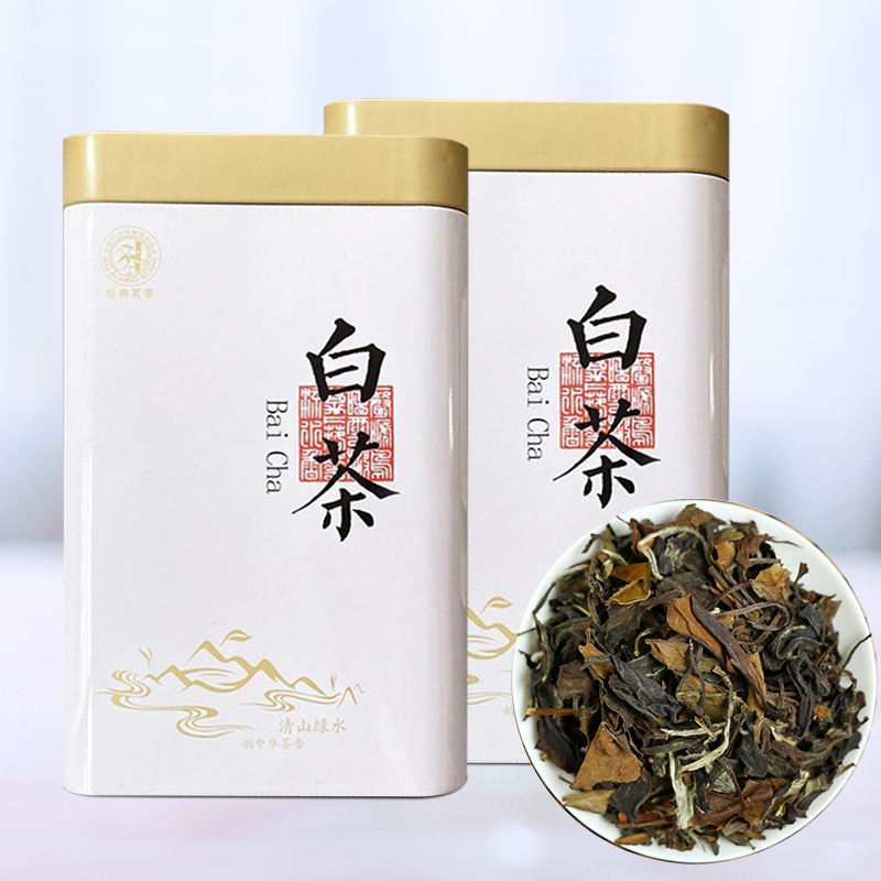 香彻 茶饼白茶老白茶散茶80g 礼袋装 礼袋装双罐l 80g