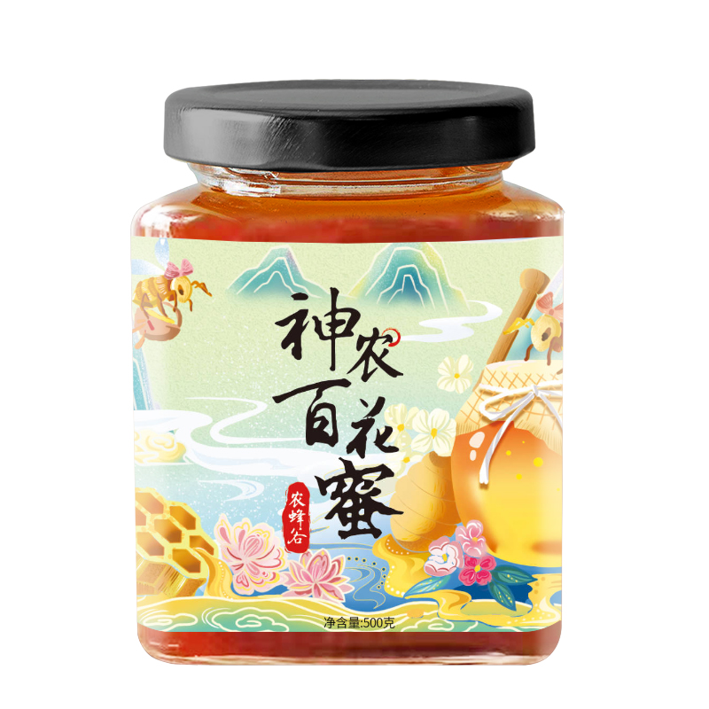 农蜂谷 蜂蜜神农百花蜜结晶多花种蜜 天然