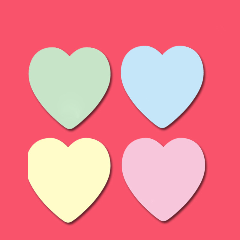 【4本】3D感无粘性强便利贴便签