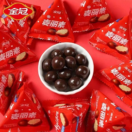 16.7元包邮！金冠 三角包麦丽素巧克力45包